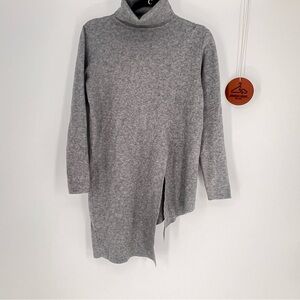 THML Gray Asymmetrical Turtleneck Sweater‎
